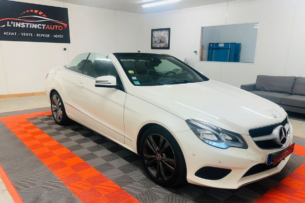 Mercedes Classe E 220 CDI 2.1 7G-Tronic 170 CH, cabriolet + sièges chauffants + accroche ceinture